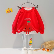 와우베베 유아동 체리맨투맨 레깅스상하복 유아가을옷 유아외출복 등원룩 유아예쁜옷 바지세트