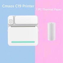 스티커인쇄기 라벨제작 폼텍라벨지 스티커라벨기Cmaos 휴대용 미니 포켓 포토 프린터 무선 연결 안드로이, 01 1PC thermal Paper