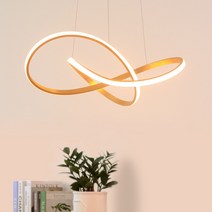 링블리 LED 식탁등 40W 인테리어 조명, 샤인골드-전구색