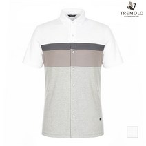 인디안 TREMOLO 코튼 컬러블럭 반팔 카라 티셔츠_TRNASVM3286_