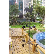 닭 풍향계 풍향지시기 야외 정원 화원 풍속계 측량깃발 풍향기 토트넘 데코 꾸미기, 단일상품개