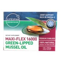 라이프스팬 뉴질랜드 초록입홍합 오일 MAXI-FLEX 16000 120캡슐 초록잎홍합추출물 청푸른녹색입 그린머슬 MUSSEL 직구, 3개, 120캡슐/250mg, 120정