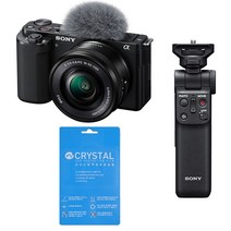 ZV-E10L 16-50mm 렌즈 + GP-VPT2BT 무선 슈팅그립+ 액정필름 소니 공식대리점 홍익AV, 블랙