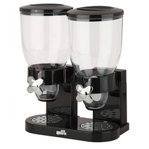 Zevro 블랙 시리얼 디스펜서 듀얼 각 500g 용량 Zevro /GAT200 Indispensable Dry Food Dispenser Dual Control
