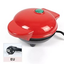 와플팬 조리기구 와플 메이커 아침 식사 디저트 베이킹 기계 220v EU 플러그 비 스틱 코팅 휴대용 사, 02 Red_01 220V