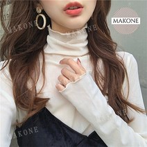 Makone 상표등록 레이스 바닥 셔츠와 높은 칼라 여성의 얇은 메쉬 긴 소매 재킷 yq0118