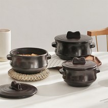 도자기 내열 뚝배기 3size 1인용 미니 전골 솥밥 된장 찌개 계란찜 냄비, 소 (14cm), 1개
