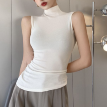 다팜몰 여성 반목폴라 나시 티셔츠 xy029