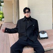 한국판 고급스러운 모직 렌드 자켓 남