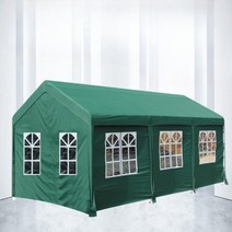 6 x 3m 벽면 탈부착 대형 쉘터천막 조립식 쉘터텐트 캐노피천막 몽골텐트 가제보 주차장 간이창고 바베큐장, 5.3x.2.8 프레임