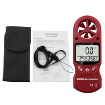 풍속계 풍향계 미니 다목적 풍속계 디지털 LCD TL-300 온도 습도 측정기, 03 red no battery
