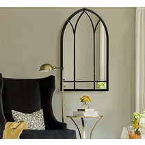 북유럽 엔틱 벽걸이거울 아치형 빈티지거울, 렌즈 포함 브론즈 색상 폭 55x높이 90