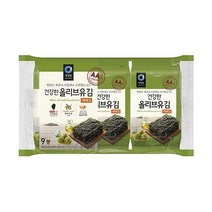 청정원 아침메뉴추천 건강한 올리브유 재래김 도시락 김 반찬 맛있는 어린이간식 5g 9봉 10개 간단한요리 간편식, 23세트