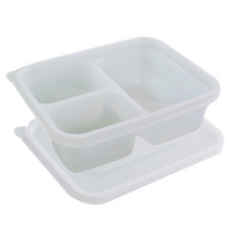 황씨네도시락 미니PP내열 일회용도시락 3칸 본체 + 뚜껑, 30개입, 4세트