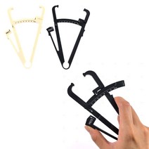 건강관리 손쉬운 측정 체지방 뱃살 휴대용 캘리퍼 측정기, 베이지