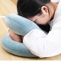 코지글로우 목이편한베개 휴대용목베개 쪽잠베개 빨아쓰는베개 목쿠션, 핑크