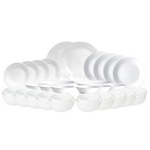 코렐 무지 저스트화이트 10인그릇세트 K 38pcs, 한국형공기대접