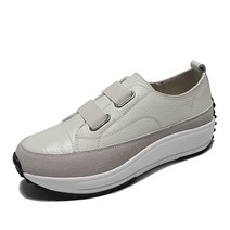 SNL 여성화 소가죽 발등밴드 웨지 운동화 SWM21072 화이트 5CM