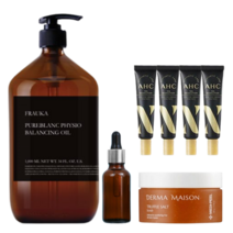 클랍 프라우카 퓨어블랑 피지오 밸런싱오일 지양오일 1000ml + 바디스크럽 220g + ACH 아이크림 12ml 4개