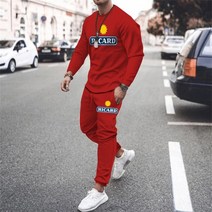 새로운 남성용 운동복 정장 단색 프랑스 리카르 3d 인쇄 tshirt 2 피스 세트 조깅 바지 정장 남성 streetwear tracksuit