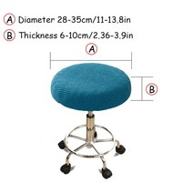 식탁 다이닝 의자 1/6pcs 방수 폴라 플리스 안락 커버 경사 좌석 슬리퍼 홈 호텔, [04] 6pc Chair cover, [14] Round Stool Cover
