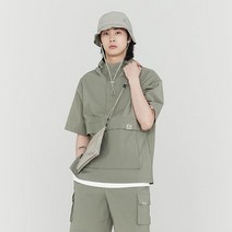 SNOWPEAK APPAREL 루트 후디 반팔 아노락_OL