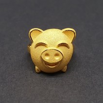 로디우스골드 1.875 예쁜 돼지 돌반지 첫돌 아기 생일 선물 반 돈