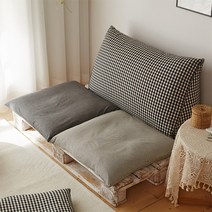 1인용 좌식 대방석 세트 대형 방석 쿠션 커버 분리형, 솔리드