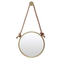 빈티지 스트랩 벽거울 30cm, 골드