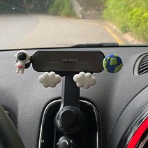 BMW 미니 쿠퍼 컨트리맨 F56 F60 네비게이션 브랙킷 F55 송풍기 안아주는 핸드폰 거치대, MINI 휴대폰 거치대 소형 우주비행사+지구