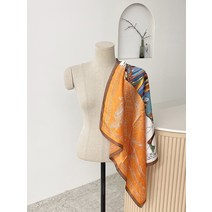 허니제이 / 아워즈 배색 유니콘 쁘띠 실키 스카프(3color)