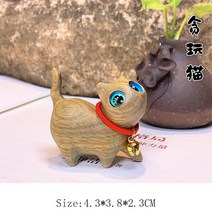 우드카빙 목공 조각도 취미 키트 귀여운 나무 조각 카와이 고양이 동상 샌들 우드 룸 홈 장식 동물 목각 무, 03 C