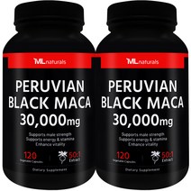 [미국빠른직구] 마이라이프 내추럴스 페루비안 블랙 마카 30 000 mg 120정 2병