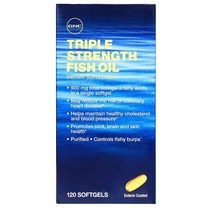 GNC Triple Strength Fish Oil 지엔씨 트리플 스트렝스 피쉬오일 120정, 1개
