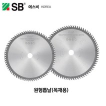 에스비 원형톱날 목재용 7인치 60날 2.4T 각도절단기 원형톱 당가루톱날 목공 팁쇼, 185x60날x2.4Tx19