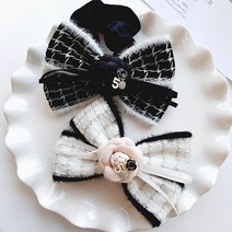 2개세트 샤샤 장미 리본헤어끈