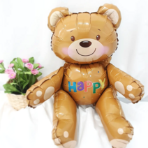 생일 파티 이벤트 해피 곰인형 곰돌이 풍선 coquad004 I89-1, 혼합색상, 3개