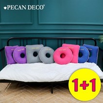 피칸데코 기능성 도넛방석 1+1 택2 원형 사각형 국내제작 에어메쉬원단, 사각형-핫핑크/원형-핫핑크