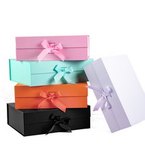 원터치 슬립 조립식 고급 리본 선물 상자 박스 싸바리 1호 23X17X7, 레드