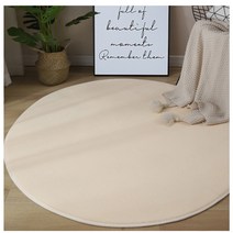 바닥온기 유지 원형 러그 160cm(크림) 침실 거실 서재