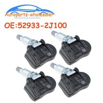 타이어공기압측정기 52933-2J100 타이어 압력 모니터링 센서 TPMS 433MHZ 자동차 기아 소렌토 현대 베르나 솔라리스 529332J100, 4 pcs