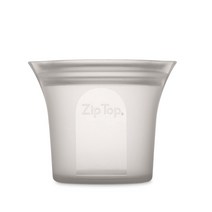 집탑 플래티넘 실리콘 지퍼백 컵, 그레이 (Gray), 1개