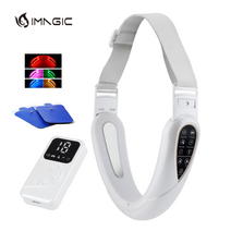 Imagic V-line 무선 LED 얼굴 턱살 마사지기, 화이트