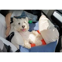 강아지카시트 강아지안전벨트 반려동물 벨트, (블루+오렌지)20파운드 이하 반려동물 권장