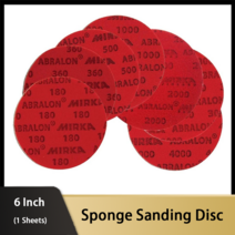 연마공구 절삭공구 Mirka 8A-241 Abralon 6 인치 180-4000 그릿 스폰지 Sangding 디스크 폼 후크 및 루프, [08] 4000