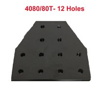 ㄱ앵글 홀 실버 조인트 보드 플레이트 용 코너 앵글 브래킷 연결 스트립 더블 그루브 알루미늄 프로파일 개, [12] Black T