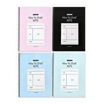 하우투스터디 스프링 노트 1000 5권1세트 코넬식 코넬노트, 블루