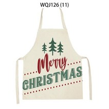 원피스앞치마 어린이집앞치마 미용앞치마 겨울앞치마 크리스마스 주방 앞치마 여성 피나포어 어린이 38-47cm 글자 성인 커스텀 가정용 청소 용품 55-68cm, [02] 55x68cm Adult Size, [11] WQJ126-11