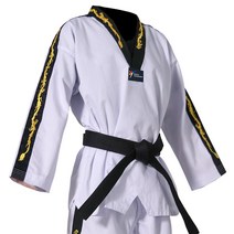 태권도 발차기미트 태권도복 성인 키즈 WT 도복 차일 즈 TKD 유니폼 정장 드래곤 패턴 v 넥 블랙 칼라