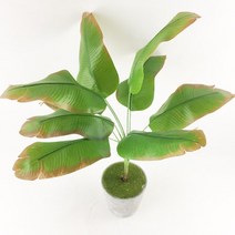 바나나거실스탠드 인공 바나나 나무 82CM 9 잎 대형 인조 녹색 식물 열대 몬스테라 실내 DIY 호텔 사무실, 03 82cm C